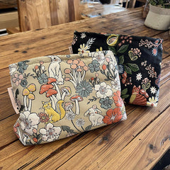 Large Canvas Makeup Bag Travel Cosmetic Pouch_Cuab00657