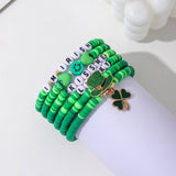 ST PATRICKS DAY SHAMROCK CHARM BRACELET SET_CWMM3502