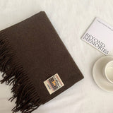 SOLID COLOR FAUX CASHMERE SCARF WINTER WRAP_CWASC2303