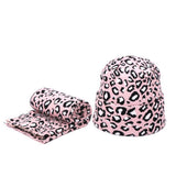 Leopard Knit Beanie With Pom & Scarf Set_Cwah04988