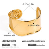 STYLISH 18K GOLD SPIRAL OPEN BANGLE NO FADE_CWAJE4724