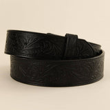 Vintage Embossed Distressed Western Belt_Cwmm3937