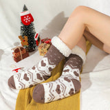 LOVE HEART FLOOR SOCKS FUZZY INDOOR SLIPPER SHOES_CWMS0726