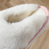 FAUX SUEDE FUZZY SLIPPERS WOMEN MEN_CWSHS0267