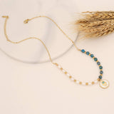 NATURAL GEMSTONE PEARL NECKLACE BRACELET EARRINGS_CWAJE0633