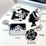 SEASHELL SLIDE MIRROR KEYCHAIN CUTE ACRYLIC CHARM_CWMM6369