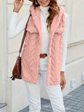 Warm Stylish Plush Hooded Cardigan Vest
