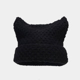 DEVIL EARS STRIPED WOOL KNITTED HAT_CWAH2125