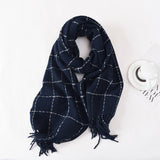 DOUBLE SIDED PLAID SCARF FOR WOMEN WINTER CHIC_CWASC0401