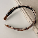 Plaid Buckle Headband College Autumn Style_Cwaha08166
