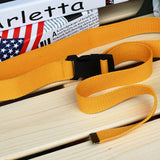Cwabe0566_Solid Color Plastic Buckle Canvas Belt