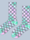 FASHION TIE DYED CHECKERED SOCKS_CWMS0265