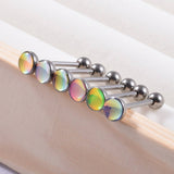 FASHION TITANIUM TONGUE STUD WITH GLITTER DESIGN_CWMM9594