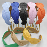 FASHION SOLID COLOR STRAW HEADBAND_CWAHA1674