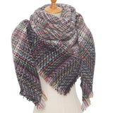 PLAID CIRCLE SCARF FALL WINTER WOVEN WRAP_CWASC0156