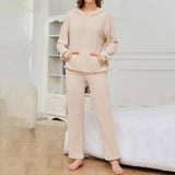 Waffle Two-Piece Long Sleeved Pants