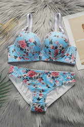 Cwmu00278_Printed Sexy Underwire Bra Set