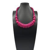 Vintage Single Layer Wooden Bead Necklace_Cwmm4734