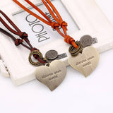 NEW RETRO HEART LONG LEATHER NECKLACE_CWMM4605