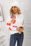 Valentines Day Jacquard Round-Neck Sweater