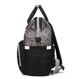MULTIFUNCTIONAL LEOPARD PRINT MOTHER AND BABY BAG_CWAB2222