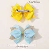 GLITTER BOW HAIR CLIP SET FOR GIRLS PARTY WEAR_CWAHA6733