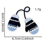 Winter Blue Christmas Graffiti Embroidered Patch_Cwmm4028