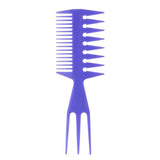 Three-Pronged Large-Tooth Wide-Tooth Textured Comb_Cwmm0914
