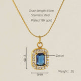 STAINLESS STEEL ZIRCON HEART PENDANT NECKLACE_CWAJE0682