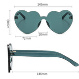 FRAMELESS HEART JELLY COLOR THICK SUNGLASSES_CWASG1194