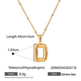 NICHE ALL MATCH TEMPERAMENT GLOSSY LETTER NECKLACE_CWAJE1893