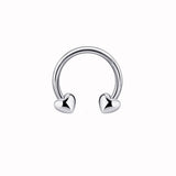 STAINLESS STEEL HEART NOSE RING PIERCING_CWMM9517