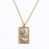 NEW RETRO DIAMOND DROP OIL SQUARE NECKLACE_CWMM3743