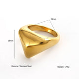 Trendy 18K Gold Plated Steel Statement Ring_Cwmm8937
