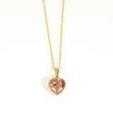 STAINLESS STEEL DECEMBER ZIRCON NECKLACE_CWMM3821