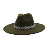 MEN WOMEN WOOL BLEND FEDORA HAT HEART TOP_CWAH04386