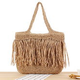 CASUAL HANDMADE TASSEL SEASIDE WOVEN BAG_CWAB2020