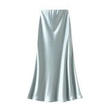 SATIN FISHTAIL MIDI SKIRT WITH SLIMMING FIT_CWBMS0334