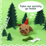 BASA DOG WOOL KNITTED DOLL CROCHET MATERIAL PACK_CWMM0806