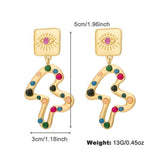 Womens Vintage Evil Eye Necklace And Earrings Set