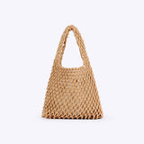 SOLID COLOR HOLLOW COTTON ROPE HAND WOVEN BAG_CWAB4684