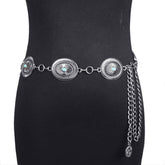 RETRO STYLE METAL OVAL BUCKLE WAIST CHAIN_CWABE0489