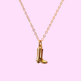 COWBOY BOOTS AND HAT PENDANT NECKLACE_CWMM5333