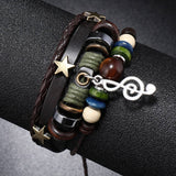 SIMPLE MULTI LAYER BEADED LEATHER BRACELET_CWMM4454