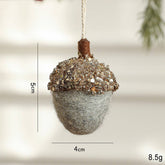 FELT PINECONE ACORN CHRISTMAS TREE ORNAMENT_CWMM9742