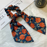 Women Floral Ribbon Hair Rope_Cwaha0760