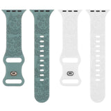 ENGRAVED CHECKERED SILICONE APPLE WATCH9 1 STRAP_CWASC1562