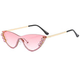 Trendy Rhinestone Half Frame Cat Eye Sunglasses_Cwasg1189