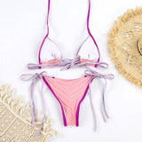 NEW SPLIT PRINTED STRAPPY BIKINI SWIMSUIT_CWMW0241