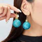 COLORFUL CHRISTMAS NEW BALL EARRINGS_CWAJE2398